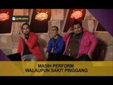 Abam Bocey masih perform walaupun sakit pinggang