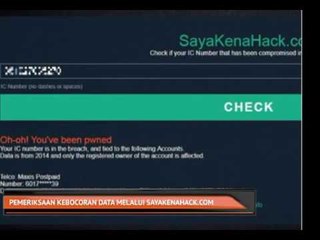 Pemeriksaan kebocoran data melalui sayakenahack.com
