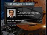 Another warning for Dego Ride