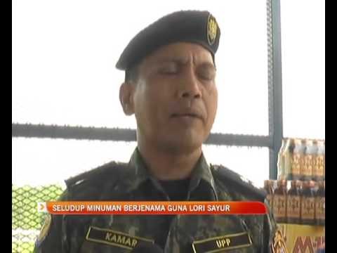 Seludup minuman berjenama guna lori sayur