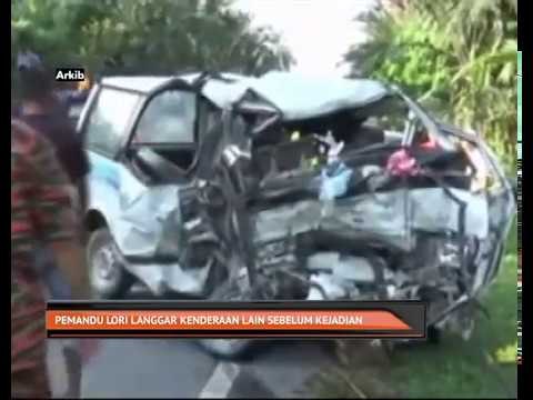 Pemandu lori langgar kenderaan lain sebelum kejadian