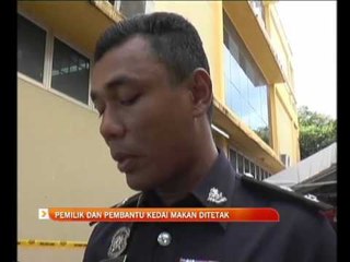 Pemilik dan pembantu kedai makan ditetak