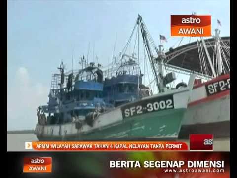 APMM wilayah Sarawak tahan 4 kapal nelayan tanpa permit