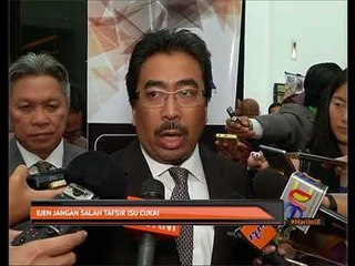 Ejen jangan salah tafsir isu cukai