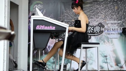 826 askaと云えば スターウォーズ！初めて聞く生演奏に感動！いつの間にか演奏に表現力をもついてアーティストの風格が！（2017/8/14栃木県ツインリンク茂木）。