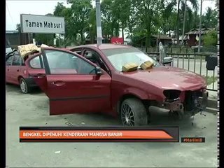 Bengkel dipenuhi kenderaan mangsa banjir