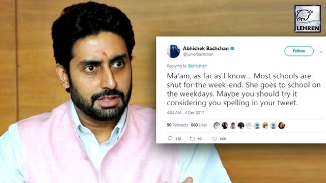 Abhishek Bachchan SLAMS A Troller For Abusing Aishwarya & Aaradhya