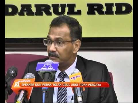 Speaker DUN Perak tolak usul undi tidak percaya