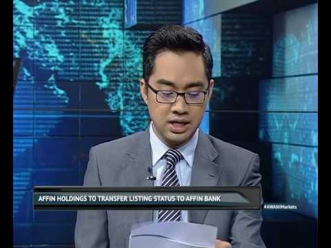 Is Affin allowed to transfer listing status from their holdings company to their subsidiary?