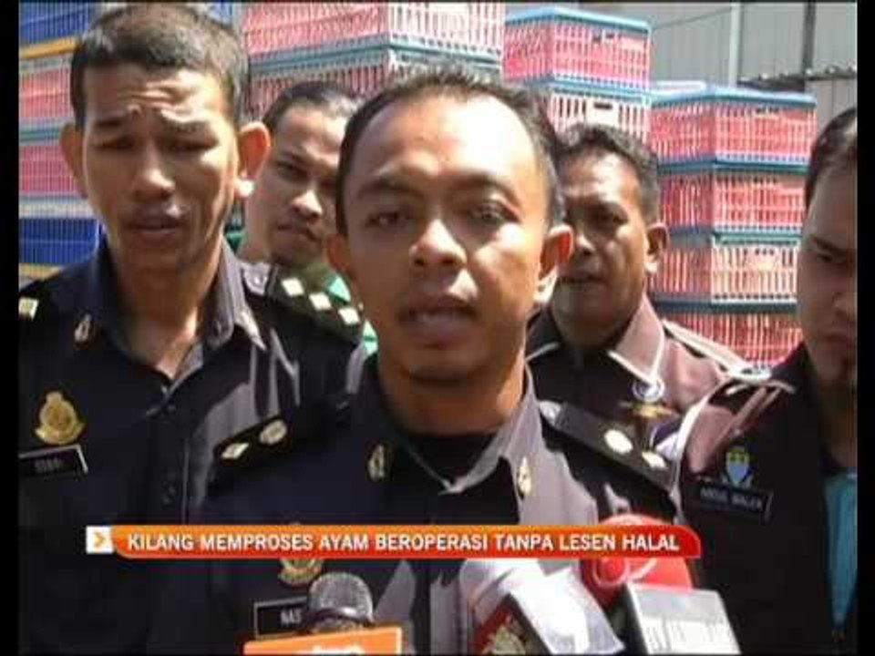 Kilang memproses ayam beroperasi tanpa lesen halal