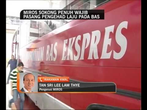 MIROS sokong penuh wajib pasang pengehad laju pada bas