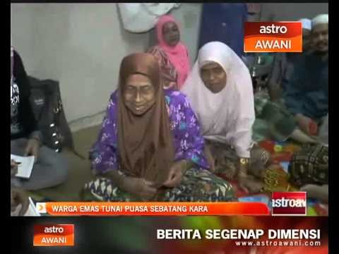 Warga emas tunai puasa sebatang kara