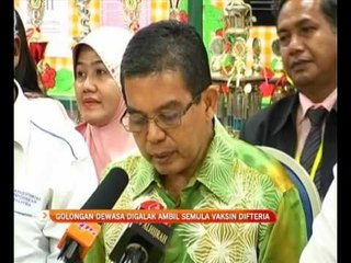 Golongan dewasa digalak ambil semula vaksin Difteria