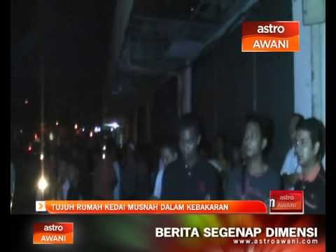 Tujuh rumah kedai di Kuala Nerang musnah dalam kebakaran