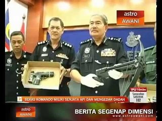 Video herunterladen: Bekas Komando miliki senjata api dan mengedar dadah