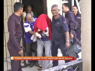 Peniaga didakwa lakukan 13 kes samun dan miliki senjata