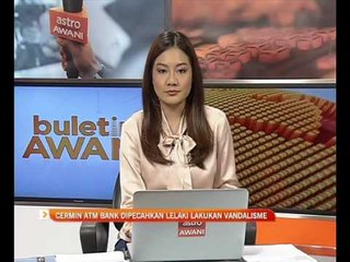Cermin ATM bank dipecahkan lelaki lakukan vandalisme
