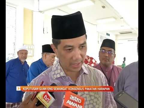 Keputusan Lim Guan Eng lambang semangat konsensus dalam Pakatan Harapan - Azmin Ali