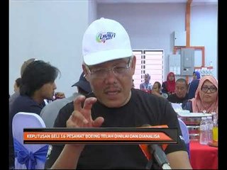 Keputusan beli 16 pesawat Boeing telah dinilai dan dianalisa