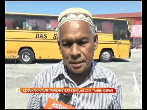 Kenaikan kadar tambang bas sekolah 20% tahun depan