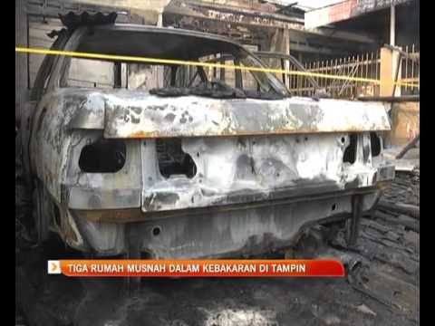 Tiga buah rumah musnah dalam kebakaran di Tampin