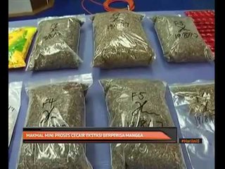 Makmal mini proses cecair ekstasi berperisa mangga