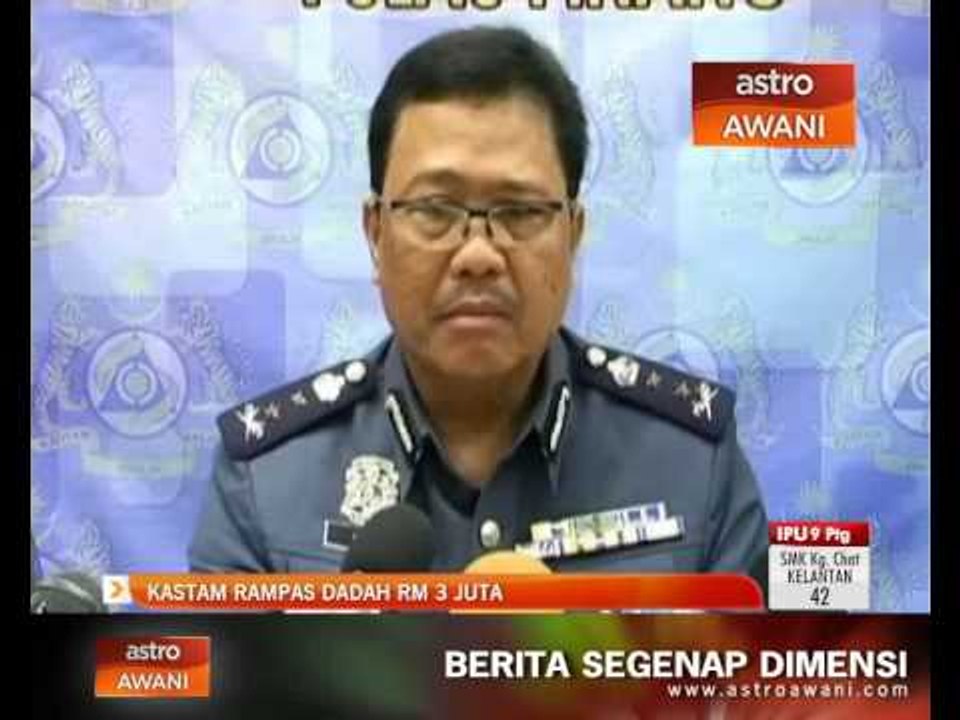 Kastam rampas dadah RM3 Juta
