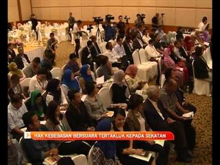 Hak kebebasan bersuara tertakluk kepada sekatan