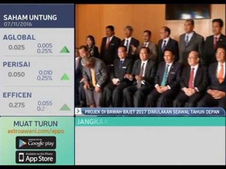 Projek di bawah Bajet 2017 dimulakan seawal tahun depan