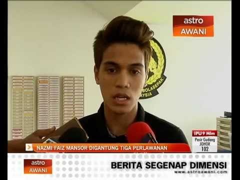 Nazmi Faiz Mansor digantung tiga perlawanan