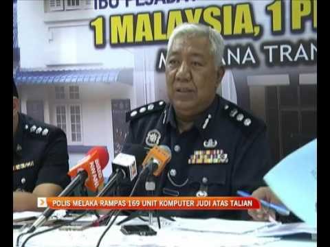 Polis Melaka rampas 169 unit komputer judi atas talian