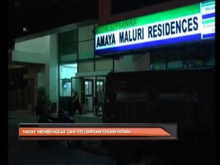 Mayat membengkak dan keluarkan cecair hitam