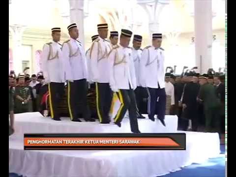 Jenazah Allahyarham Tan Sri Adenan Satem tiba di Masjid Jamek Petra Jaya Kuching