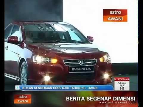 Jualan kenderaan Ogos naik tahun-ke-tahun