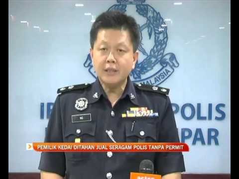 Pemilik kedai ditahan jual seragam polis tanpa permit