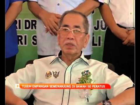 Tujuh empangan semenanjung di bawah paras 50 peratus