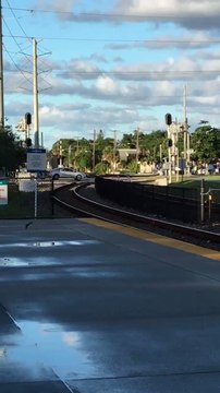Car Stuck on Tracks in Florida Gets Hit by Train