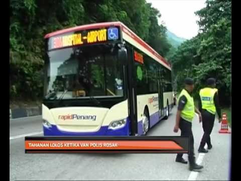 Tahanan lolos ketika van polis rosak
