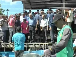 Kucing beri ikan kepada PM