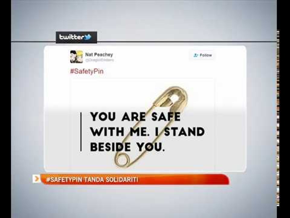 #SafetyPin tanda solidariti