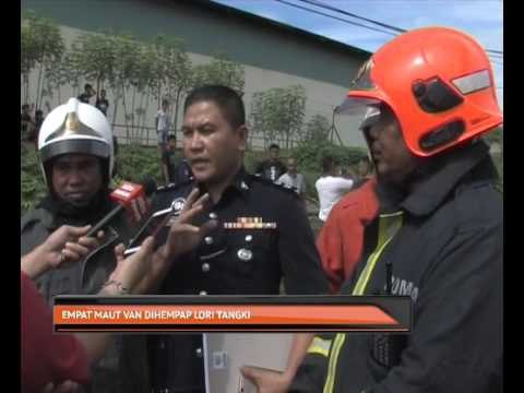 Empat maut van dihempap lori tangki