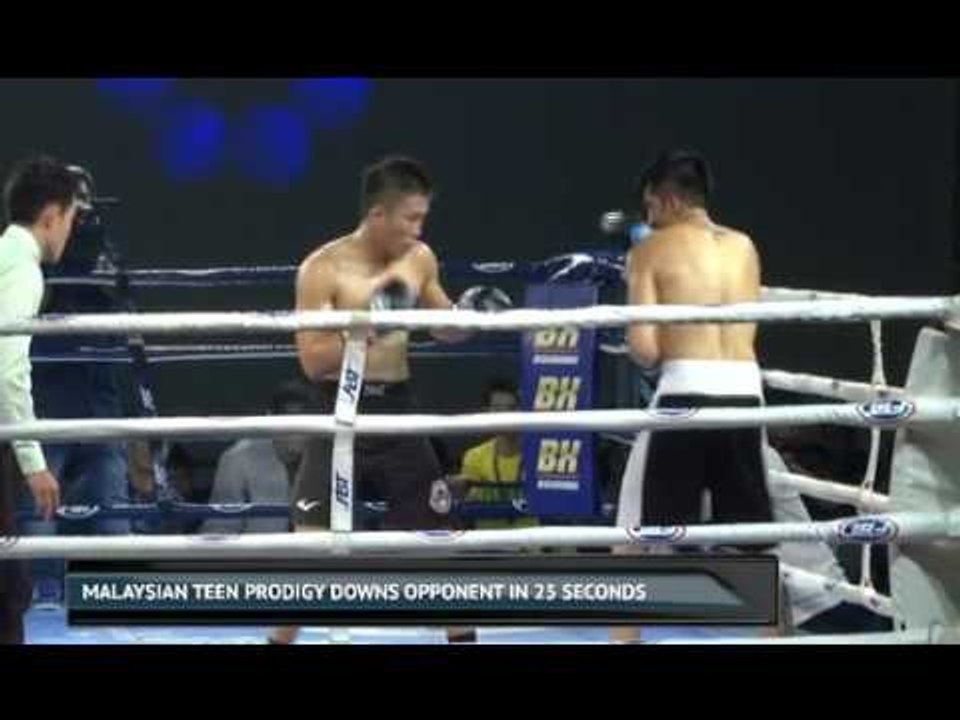 Malaysian teen prodigy downs opponent in 25 sec...