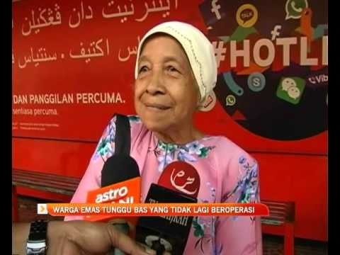 Warga emas tunggu bas yang tidak lagi beroperasi