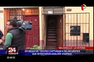 La Victoria: Policía captura a delincuentes en medio de tiroteo