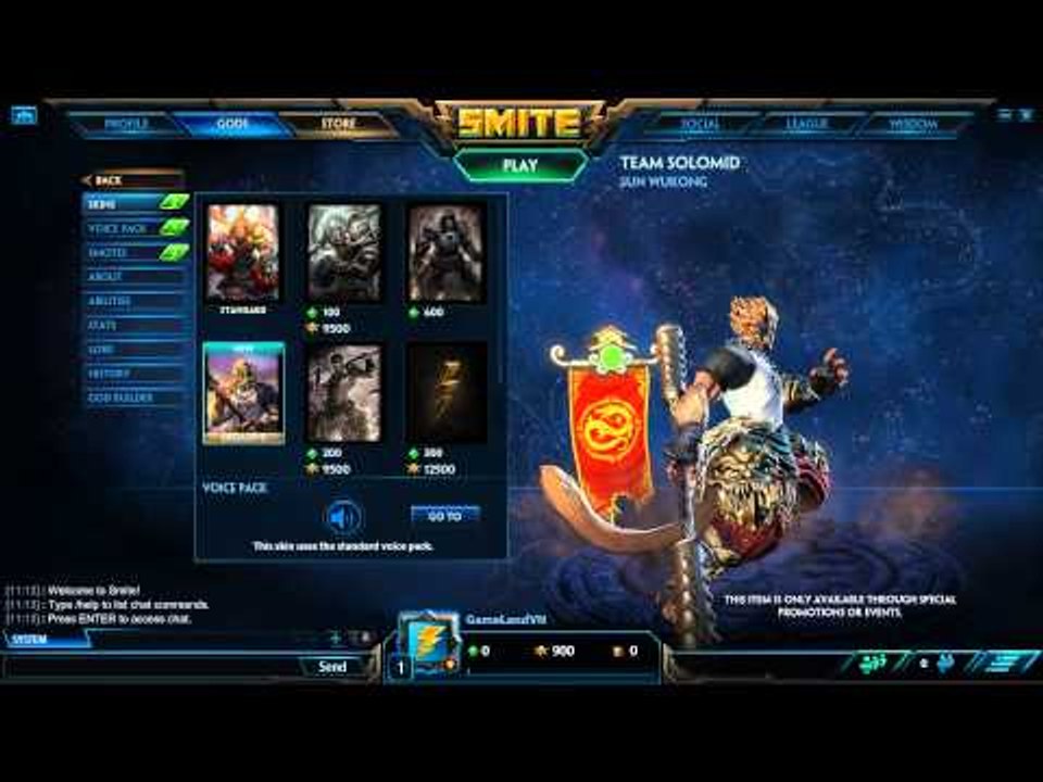 SMITE: Team SoloMid Sun Wukong Store Preview + Emotes