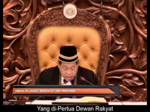 Media dilarang berada di lobi Parlimen