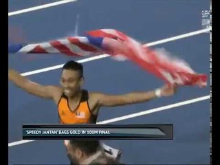 'Speedy Jantan' bags gold in 100m final
