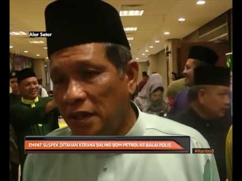 Empat suspek ditahan kerana baling bom petrol ke balai polis