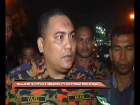 Kerja-kerja pembersihan dijalankan susulan ribut kencang