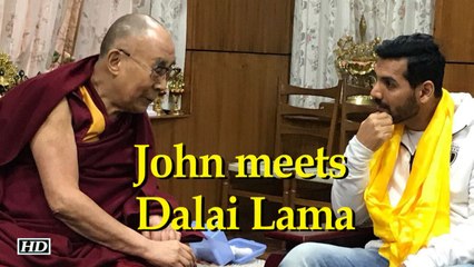 John Abraham meets Dalai Lama